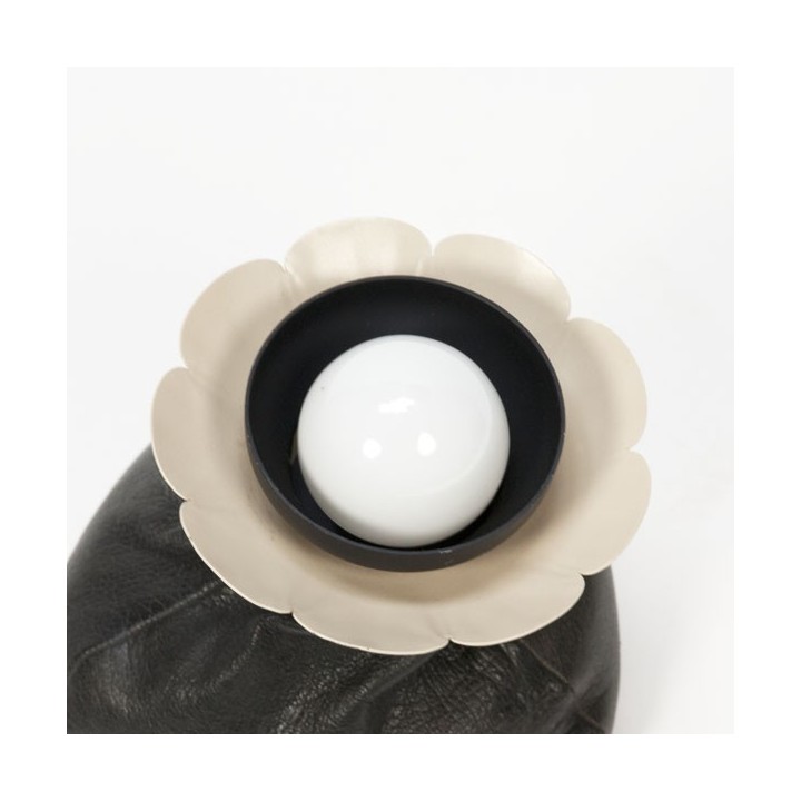 Tafellamp lederen voet - Retro Studio