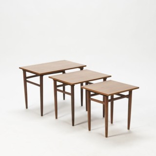 Set of 3 nesttables in teak - Retro Studio