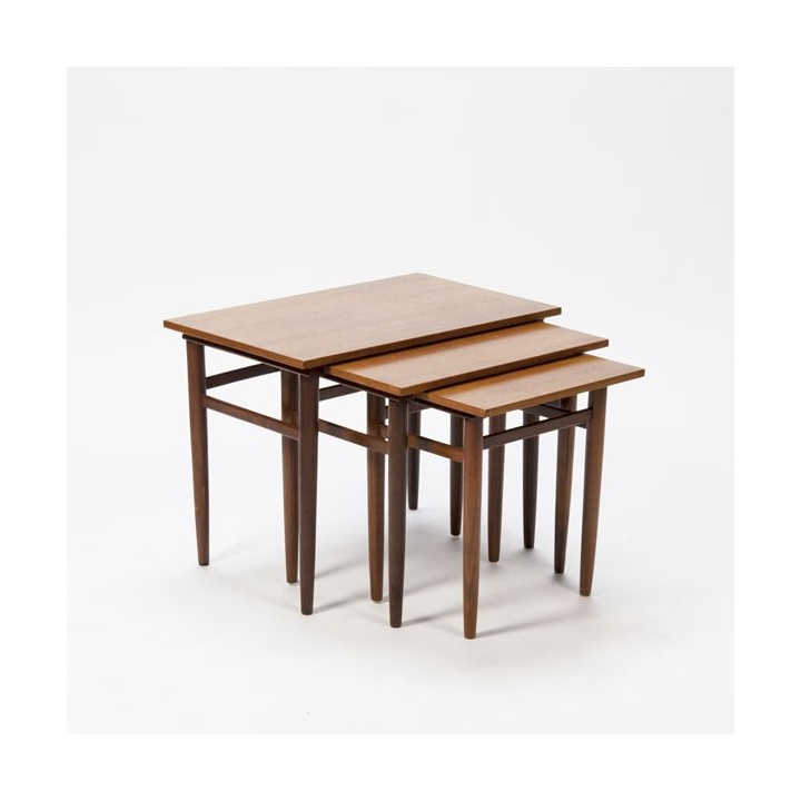 Set of 3 nesttables in teak - Retro Studio