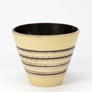 Grote bloempot bruin tinten - Retro Studio