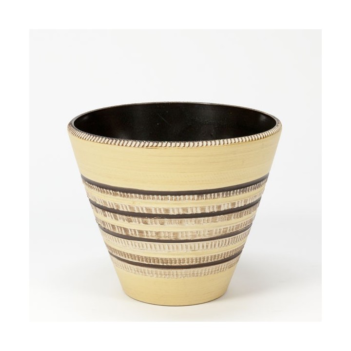 Large flowerpot in browns - Retro Studio