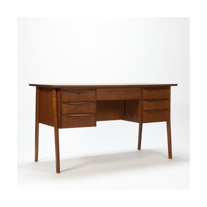 Groot Scandinavisch bureau teak - Retro Studio