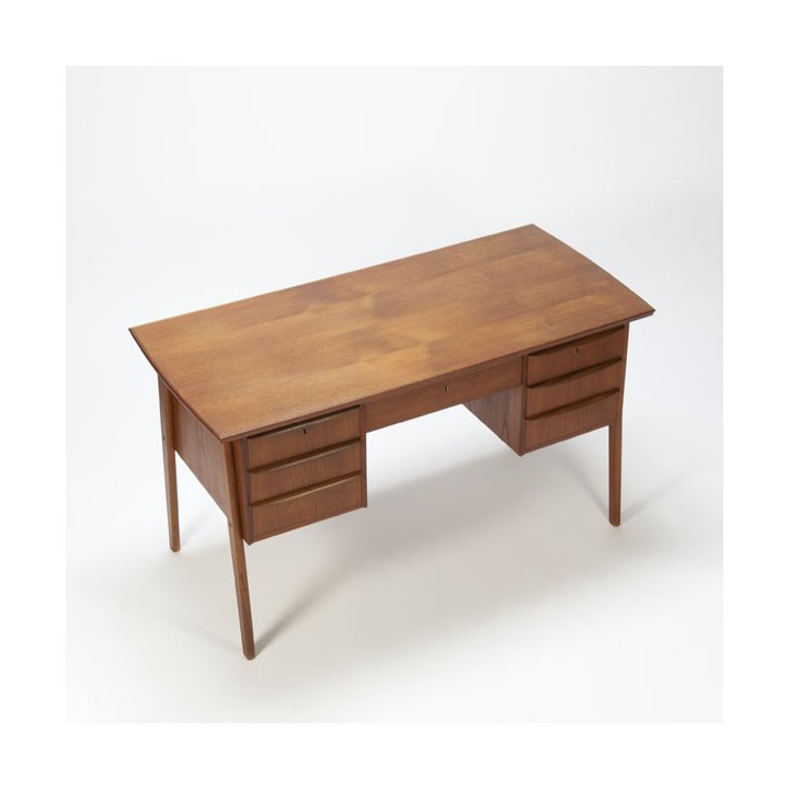 Groot Scandinavisch bureau teak - Retro Studio