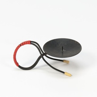 Curved metal candleholder - Retro Studio