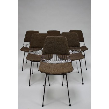 Wire chairs 1950's set of 6