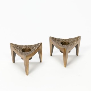 Set of 2 candle holders in copper - Retro Studio