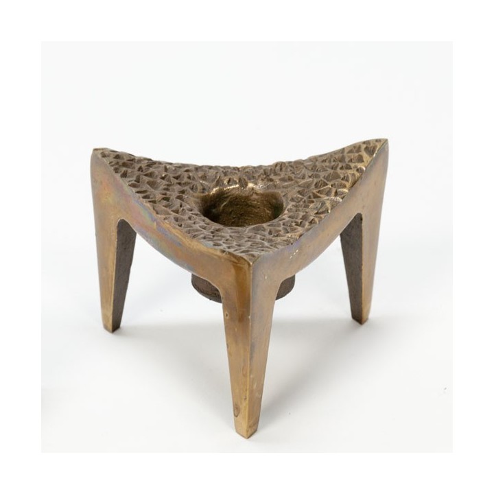 Set van 2 koperen kaarsenstandaards - Retro Studio