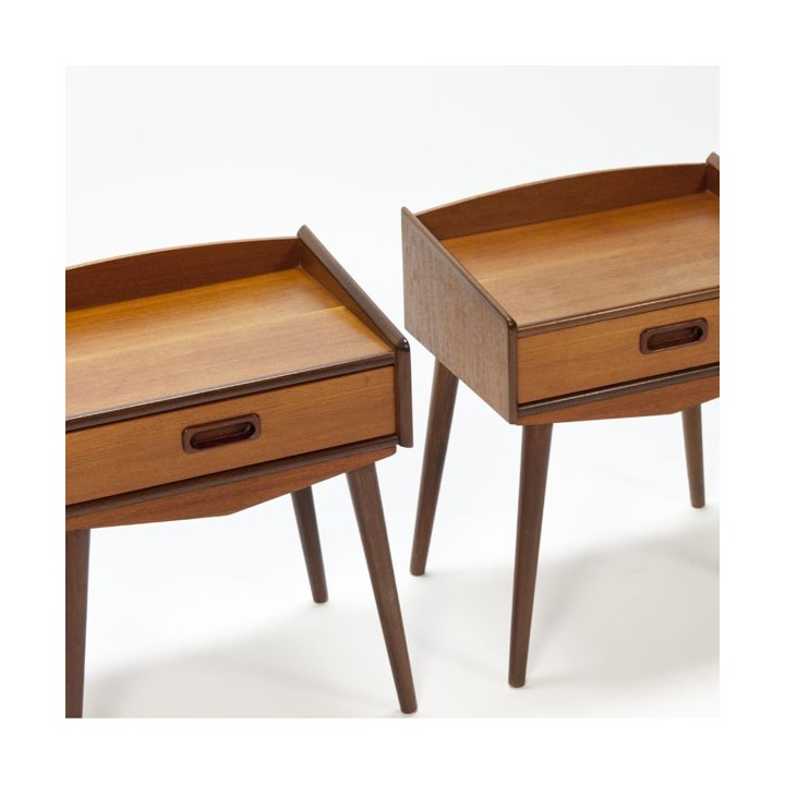 Set van 2 nachtkastjes van teakhout - Retro Studio