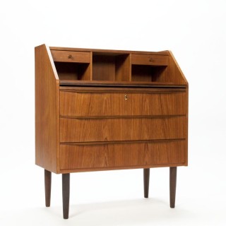 Deense secretaire in teakhout - Retro Studio