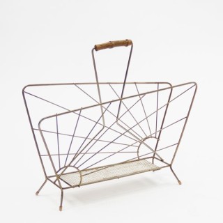 Magazine rack brass " Sun" - Retro Studio
