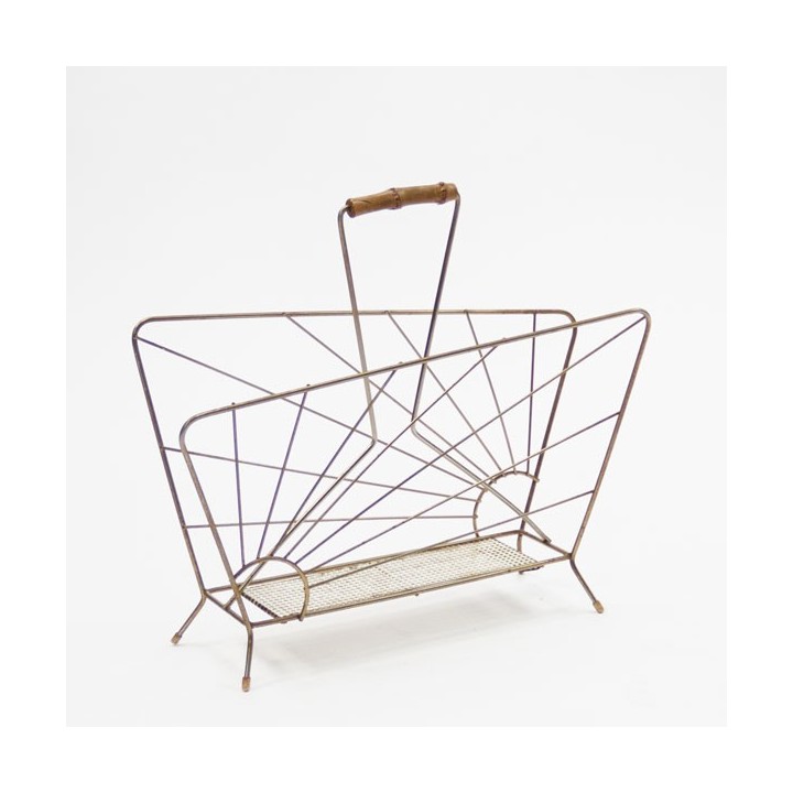 Magazine rack brass " Sun" - Retro Studio