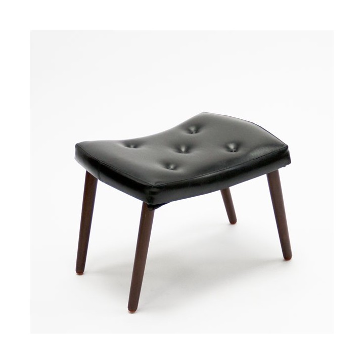 Pouf/ ottoman black skai - Retro Studio