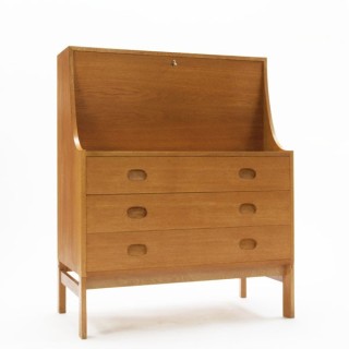 Scandinavische secretaire in eikenhout - Retro Studio