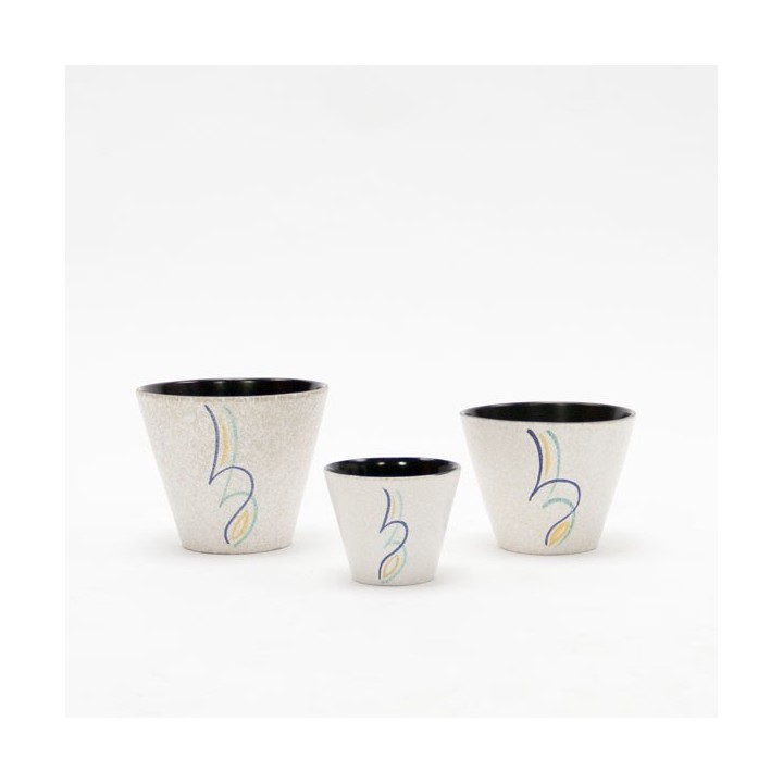 Set of 3 Adco flowerpots - Retro Studio