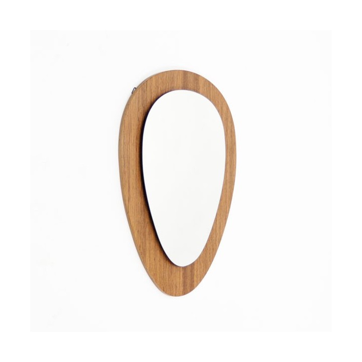 Oval mirror in teak - Retro Studio