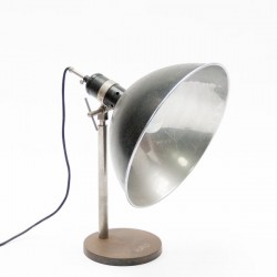 Industrial table lamp with large cap