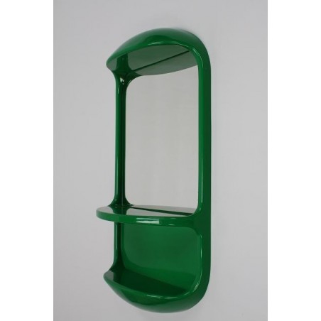 Green plastic mirror 1970s