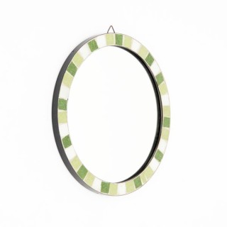Ronde spiegel met mozaiek - Retro Studio