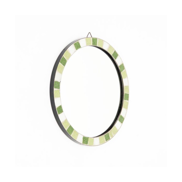 Ronde spiegel met mozaiek - Retro Studio