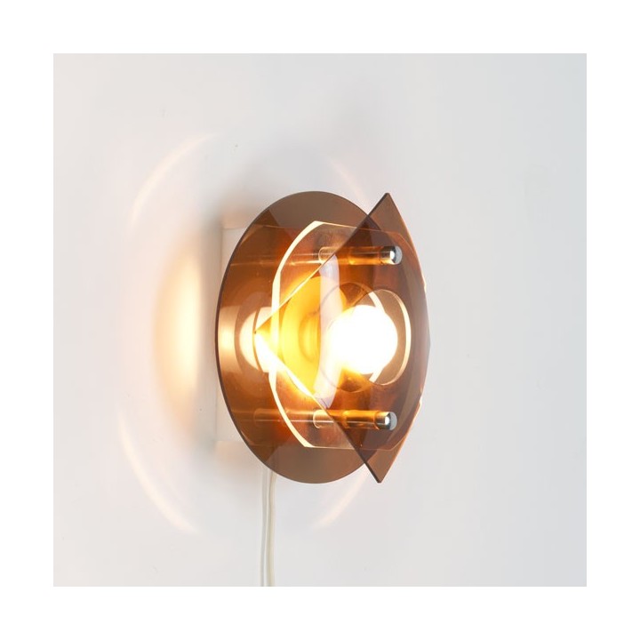 Plexiglazen wandlamp rond - Retro Studio