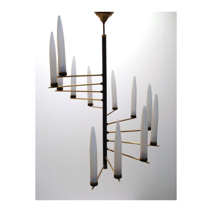 Large scandinavian hanging lamp with glass - Retro Studio