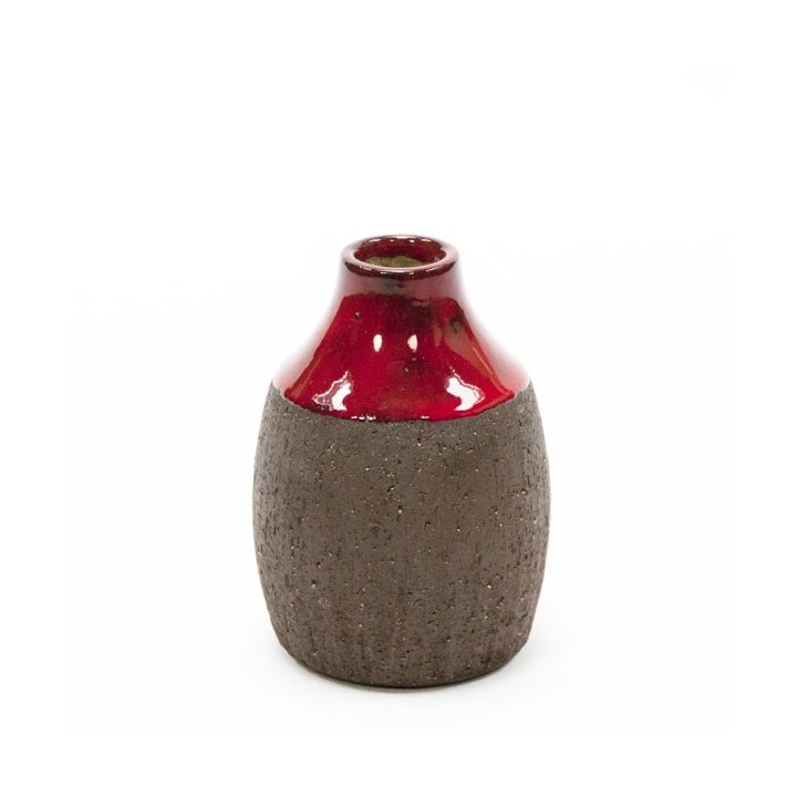 Danish vase red/ brown - Retro Studio