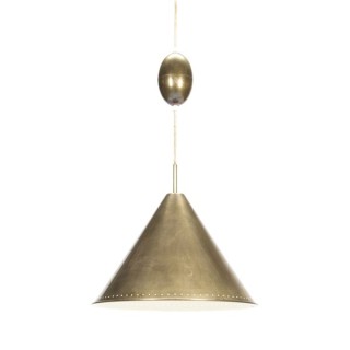 Large brass cone pendant - Retro Studio