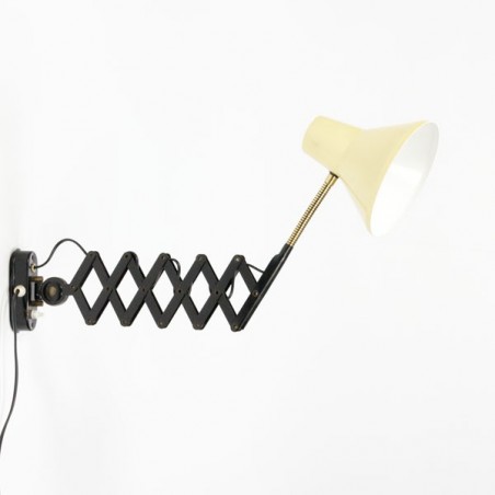 Wall lamp with yellow lampshade