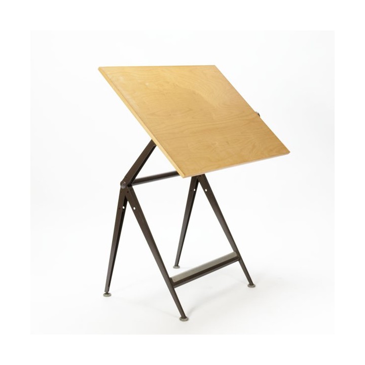 Friso Kramer en Wim Rietveld "Reply" tekentafel bruin -