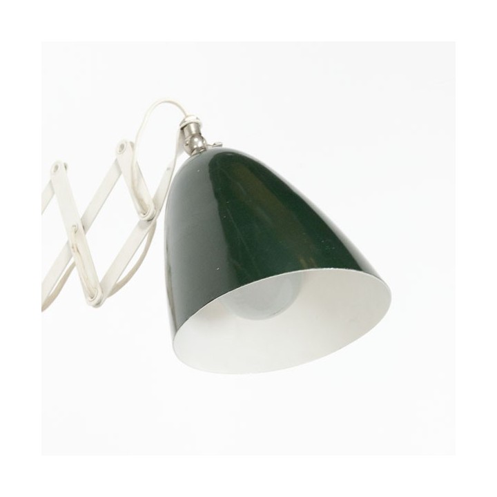 Schaarlamp van Anvia met groene kap - Retro Studio