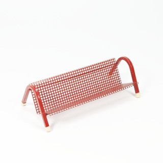 Small red perforated metal rack - Retro Studio