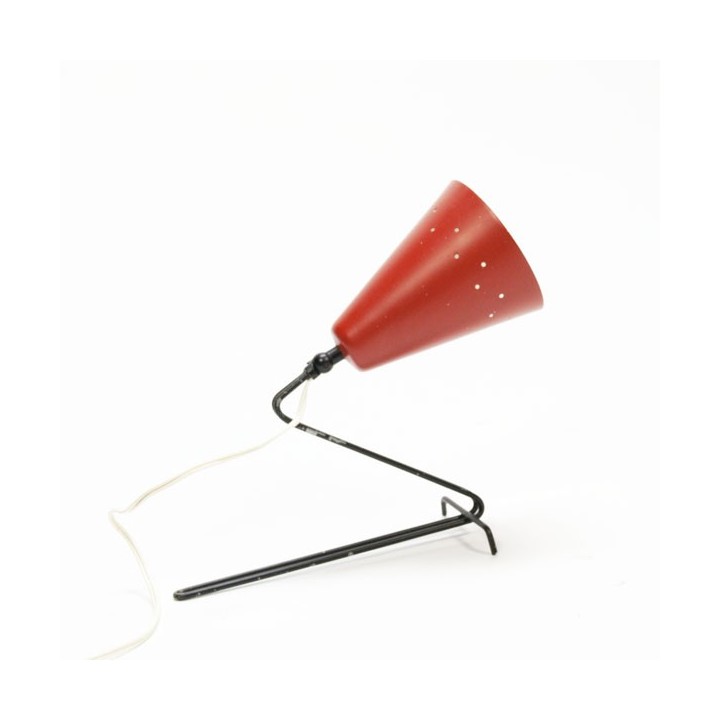 Table-/ wall lamp 1950's red shade - Retro Studio