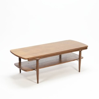 Teakhouten salontafel jaren 60 - Retro Studio