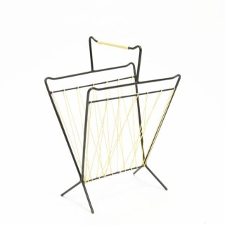 Metal magazine rack yellow - Retro Studio