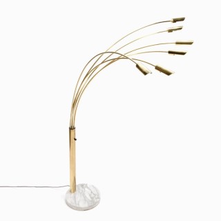 Grote Italiaanse messing booglamp - Retro Studio