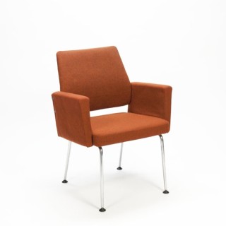 Desk chair with rust brown upholstery - Retro Studio