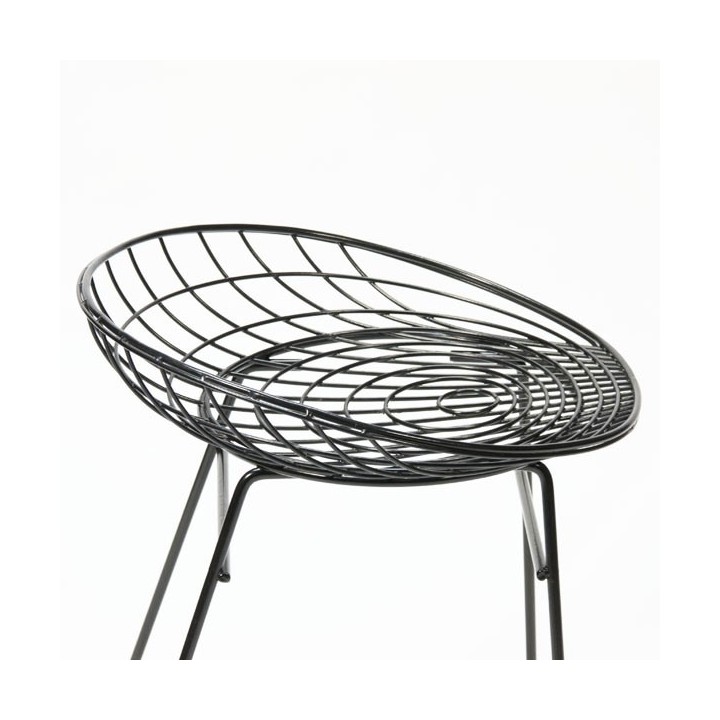 Cees Braakman wire stool black - Retro Studio