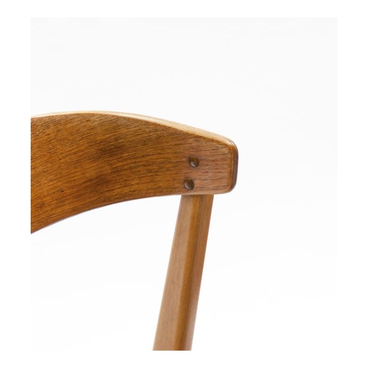 Set of 4 curved teak chairs - Retro Studio