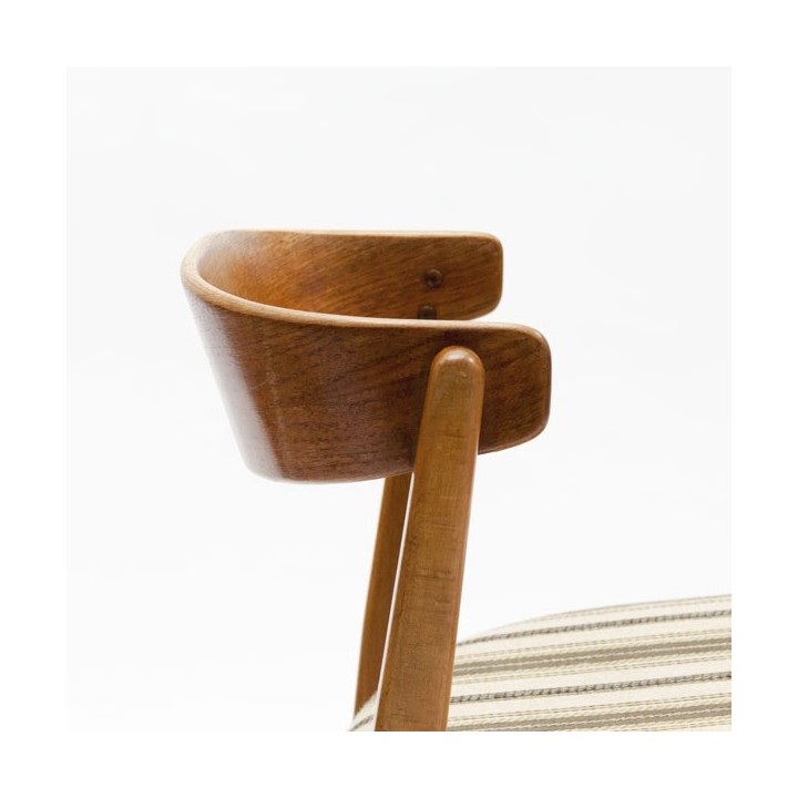 Set of 4 curved teak chairs - Retro Studio