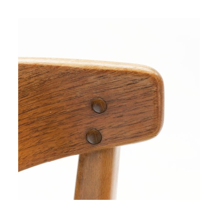 Set of 4 curved teak chairs - Retro Studio