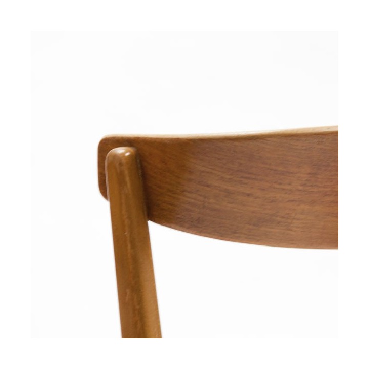 Set of 4 curved teak chairs - Retro Studio