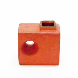 Klein West Germany vaasje oranje - Retro Studio