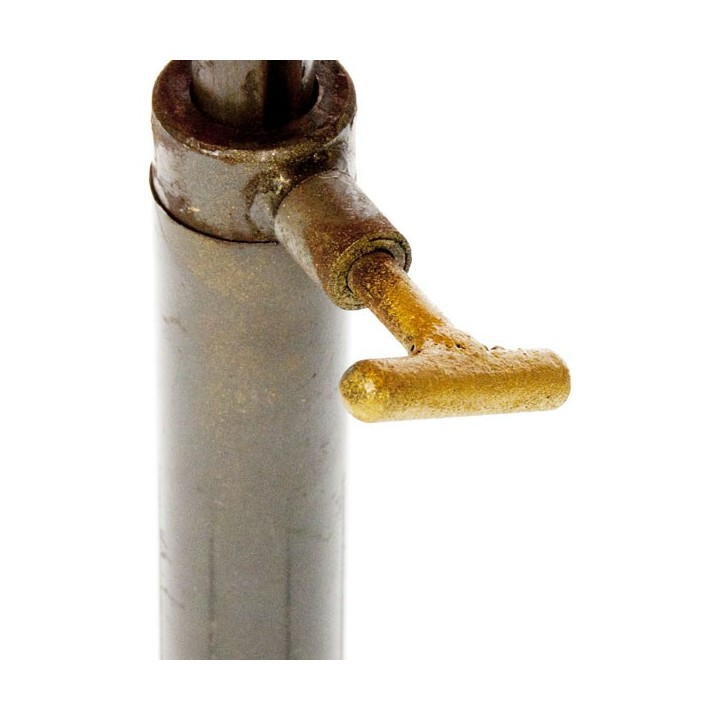 Industrial stool with orange seat - Retro Studio