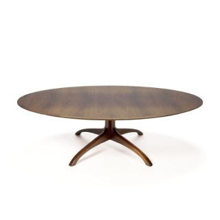 Grote ovale salontafel in palissanderhout - Retro Studio