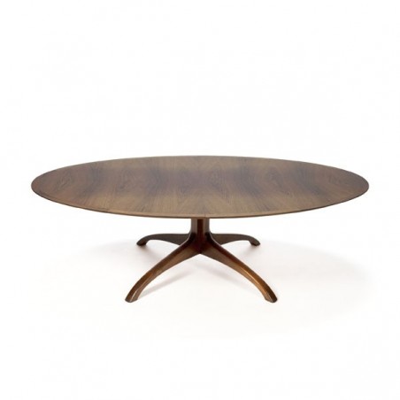 Grote ovale salontafel in palissanderhout