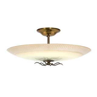 Large glass ceiling lamp 1950's - Retro Studio