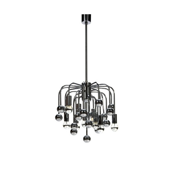 Chrome hanglamp light with small balls - Retro Studio