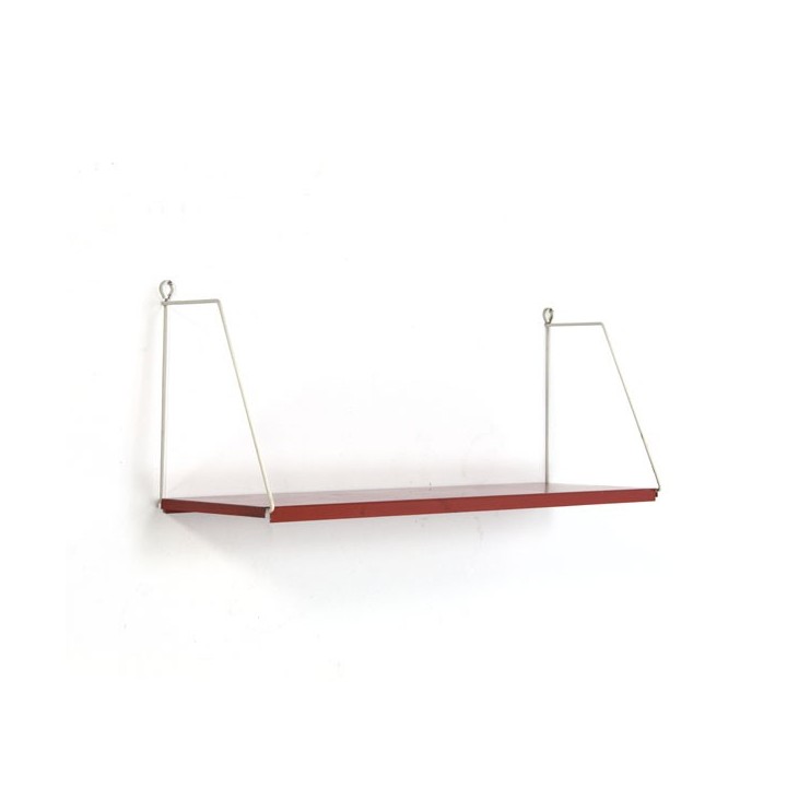 Metalen boekenplank rood - Retro Studio