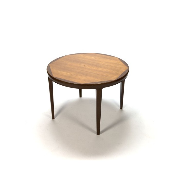 Round dining table with inlaid leaf - Retro Studio