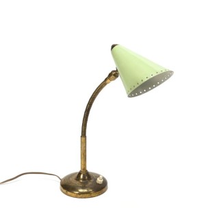 Green/ brass table lamp - Retro Studio